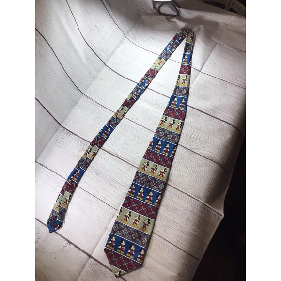 Disney Vintage Mickey Mouse Neck Tie - Picture 1 of 16
